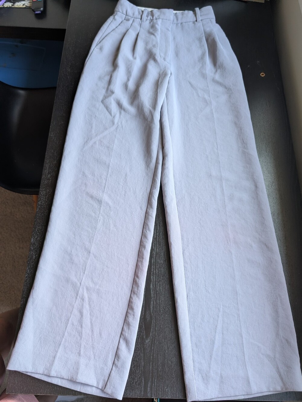 Aritzia Pleated Dress Pants in Grey/Lavender